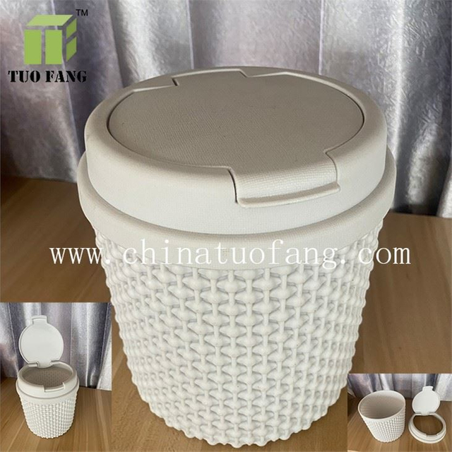 Plastic Small Rattan Bucket With Lid Injection Mould